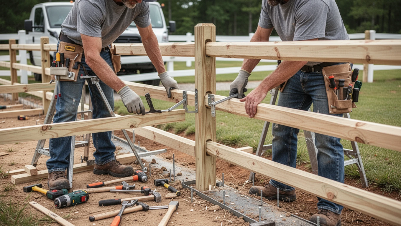Split Rail Fence Installation